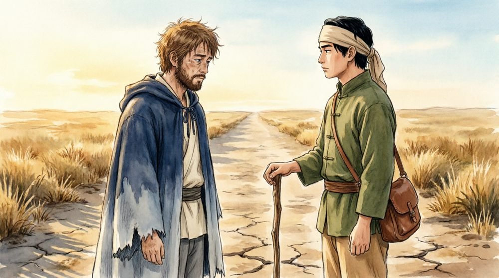 帰り道で再び出会う二人の男