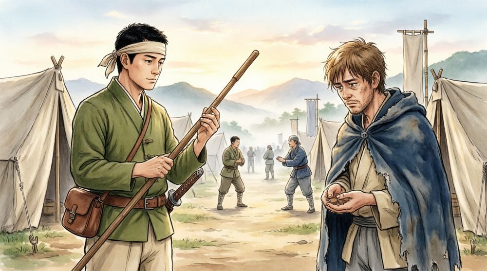 忠実な兵士と欲望に執着する兵士